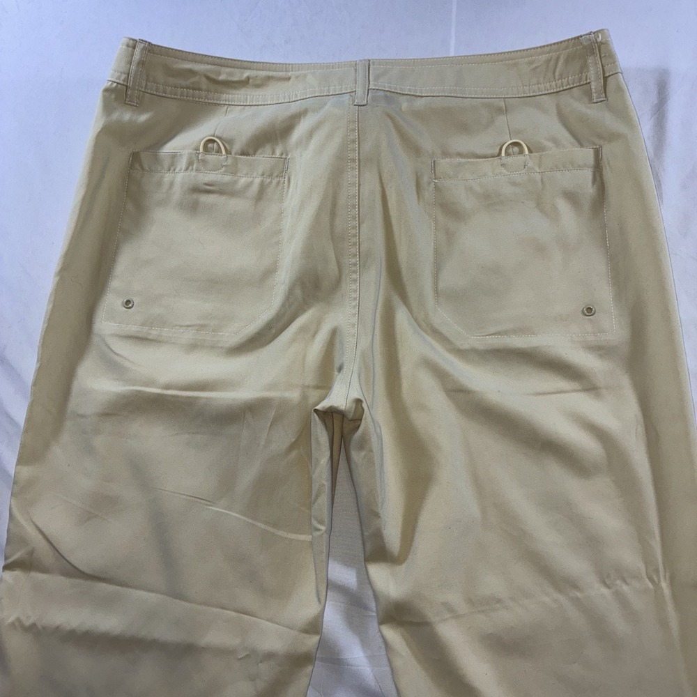 Athleta Tan Khaki Wide Leg Board Pants Lace Up Drawstring Size 10 Style 35392 - Picture 9 of 12